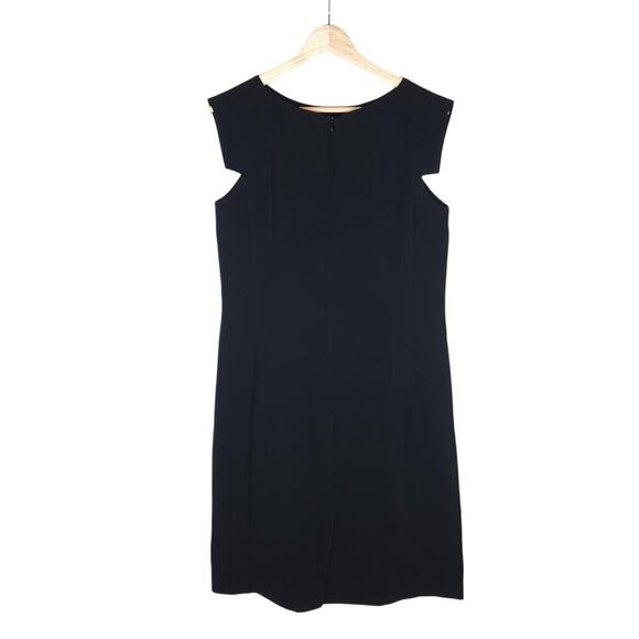 MMLaFleur Womens Black Sheath Dress Size 10 Elegant Workwear Power Classic Core - Picture 6 of 14